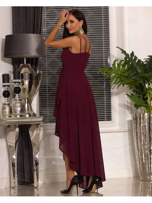 Sukienka długa brokatowa BORDO Paula