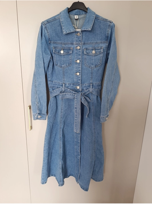 Sukienka jeans Loren guziczki jesień